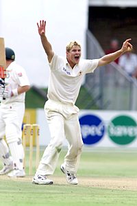 Shane Watson of Australia gets the wicket of Darryl Cullinan for 86 during the South Africa A v
                                            Australia tour match played in Port Elizabeth. 
